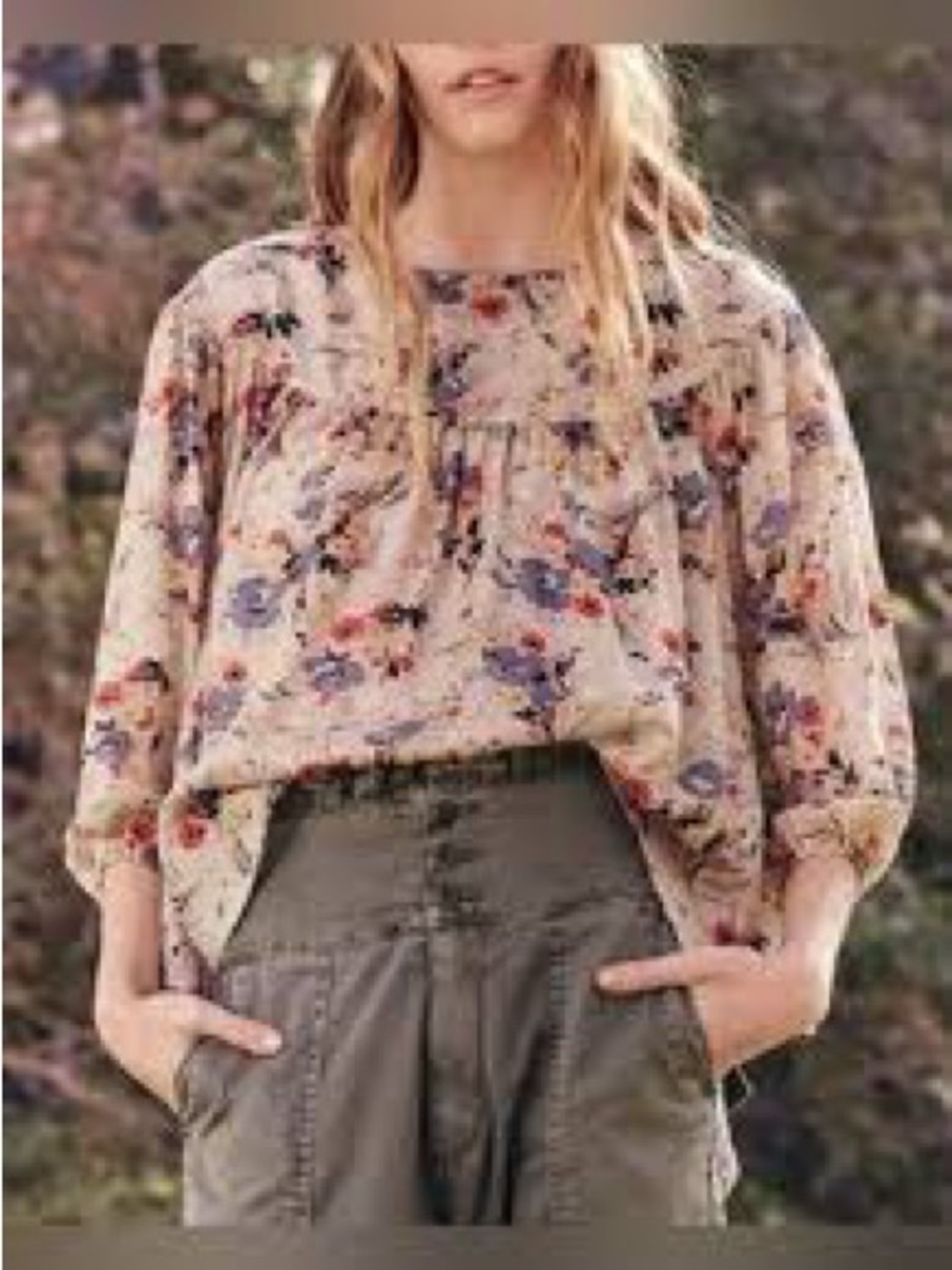THE GREAT duskfall shirt woodland floral size 2 NWT
